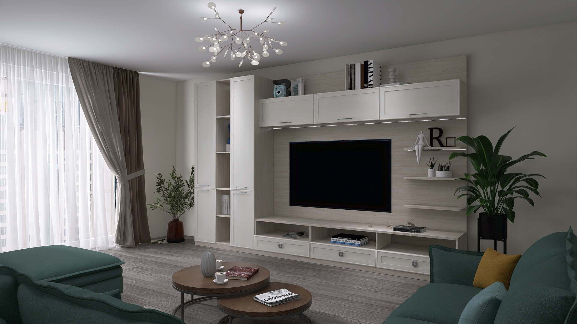 Projektbild von Minimalistisches Wohnzimmer in Stuttgart